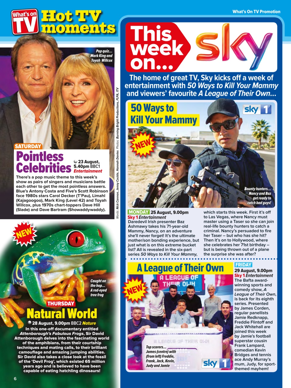 What's on TV Preview Pages
