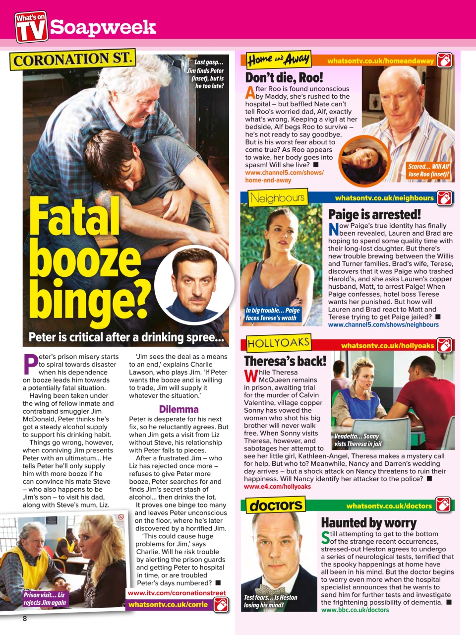 What's on TV Preview Pages