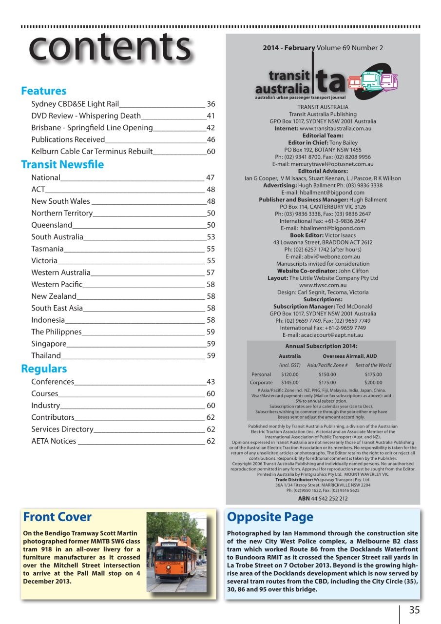 Transit Australia Preview Pages