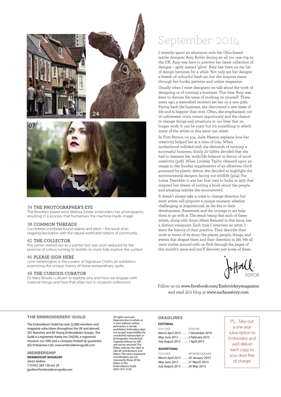 Embroidery Magazine Preview Pages