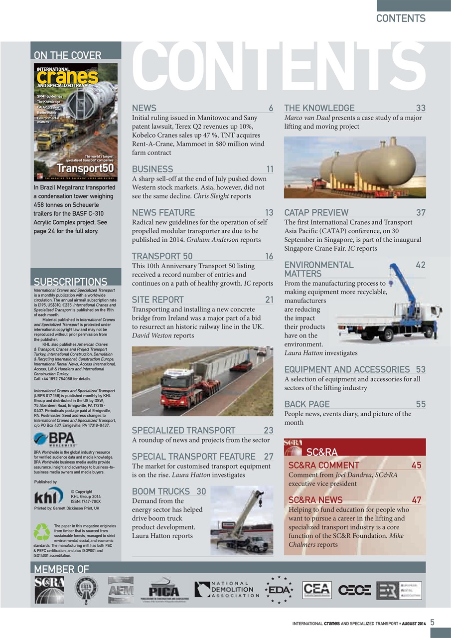 Int. Cranes and Specialized Transp Preview Pages