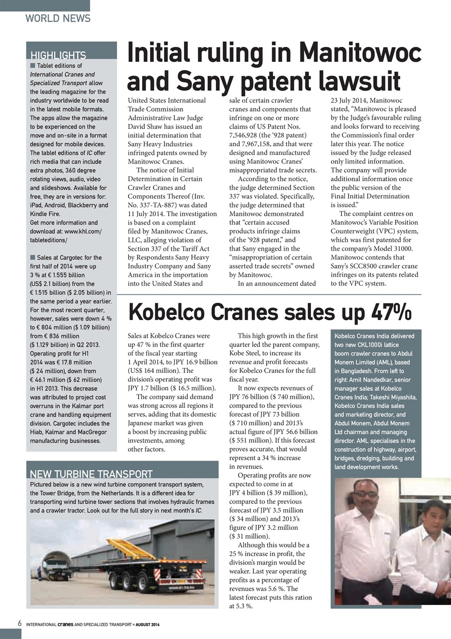 Int. Cranes and Specialized Transp Preview Pages