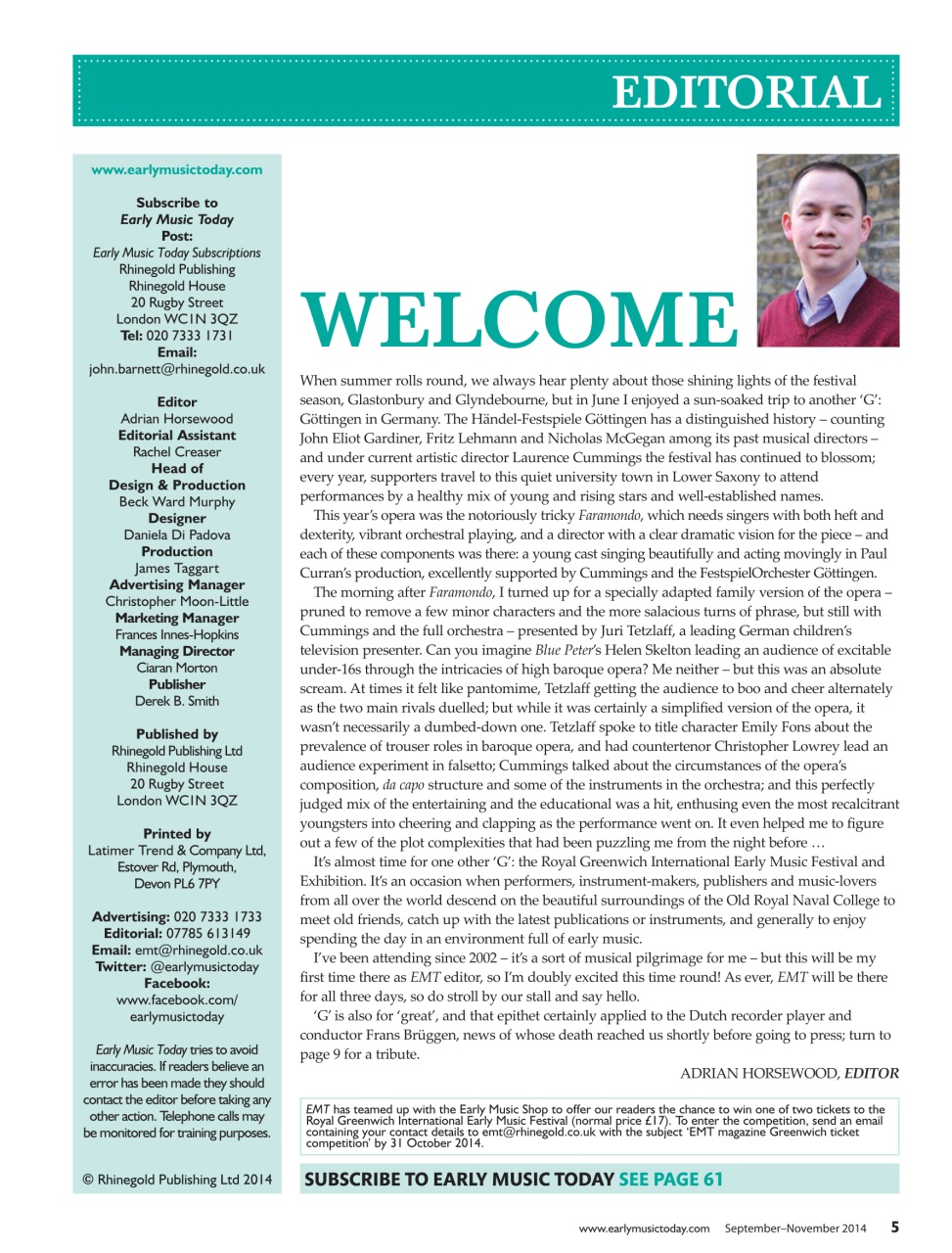 Early Music Today Preview Pages