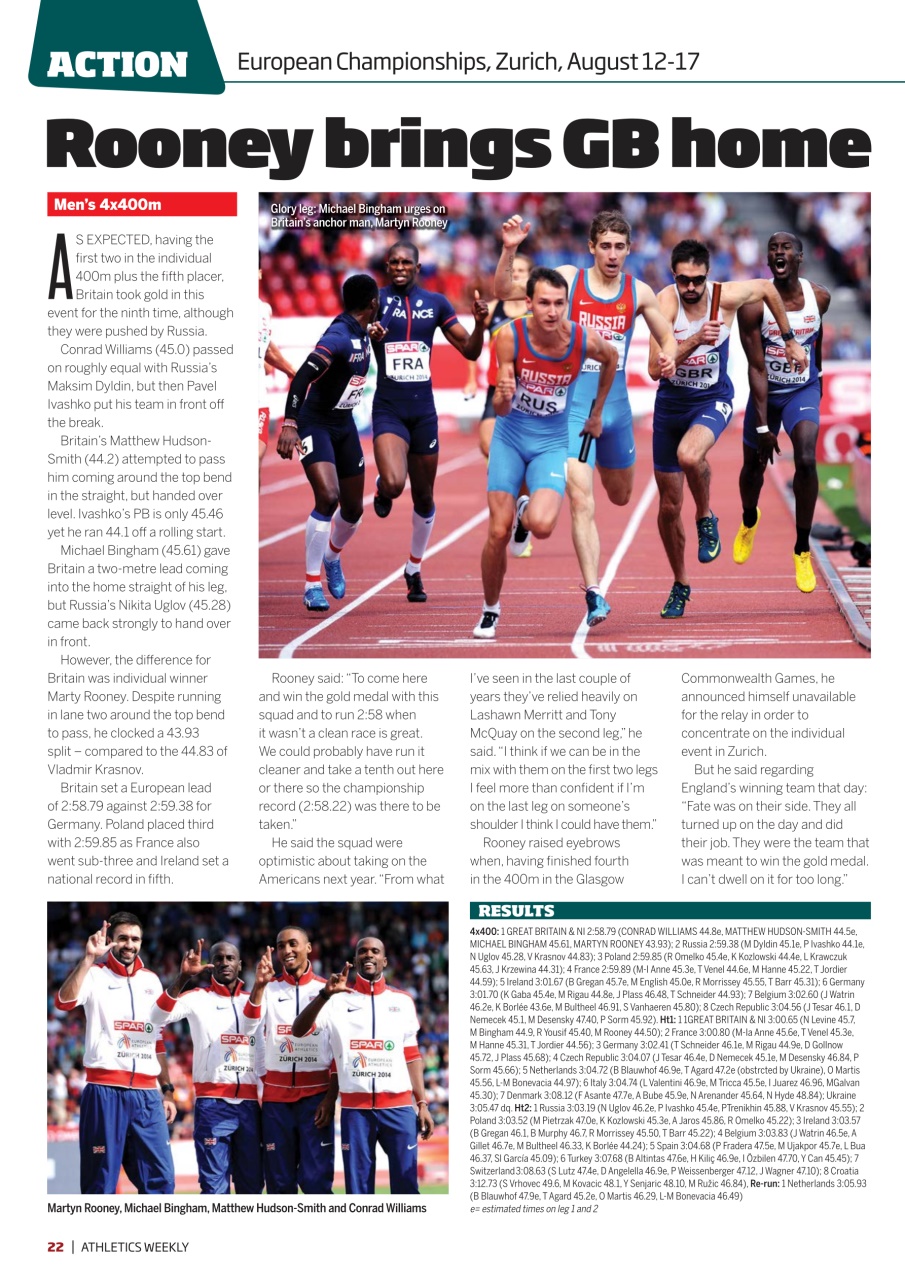 AW – Athletics Weekly Magazine Preview Pages