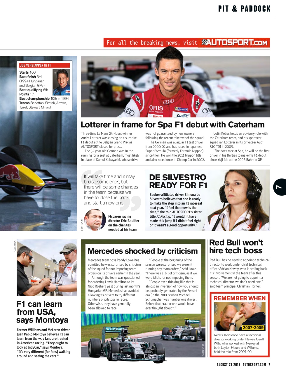 Autosport Preview Pages