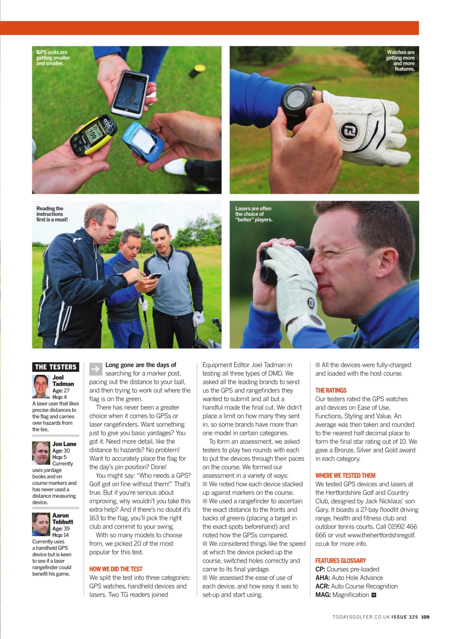 Today's Golfer Preview Pages