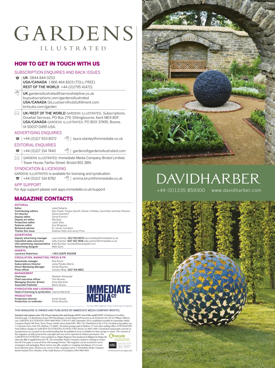 Gardens Illustrated Preview Pages