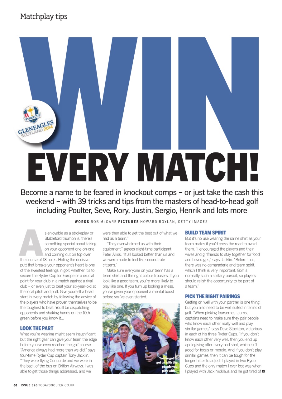 Today's Golfer Preview Pages