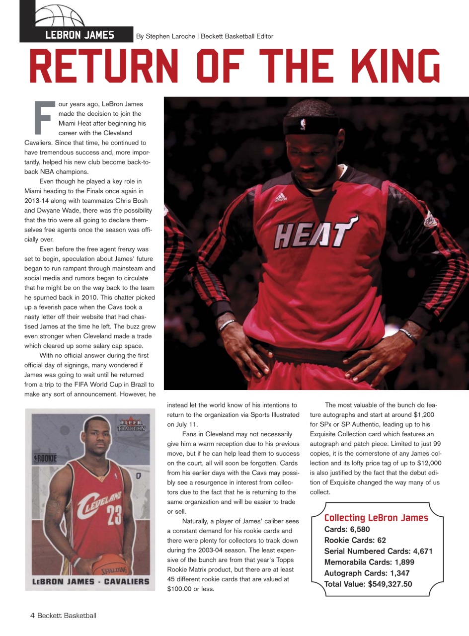 Beckett Basketball Magazine Preview Pages