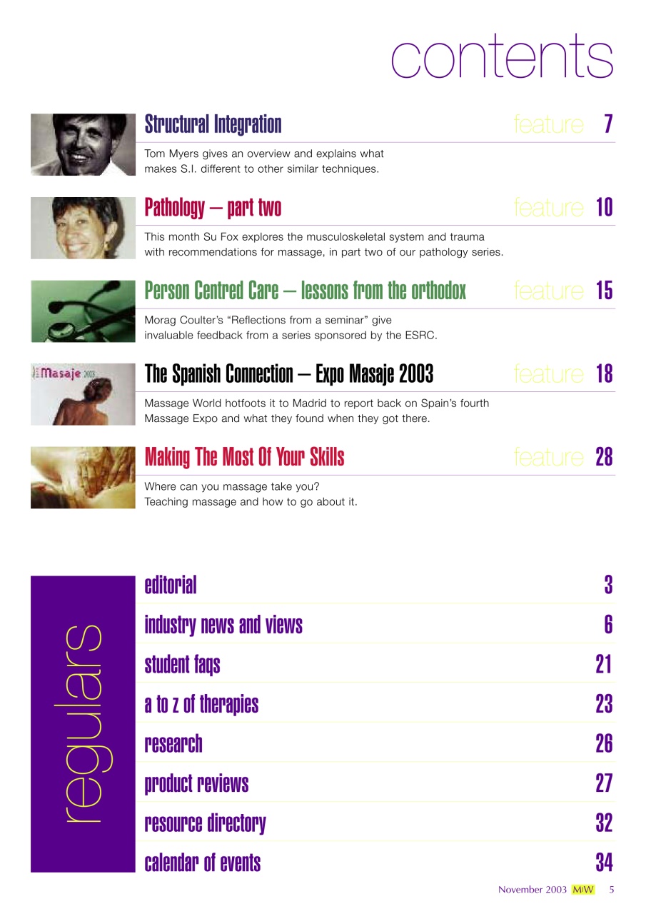 Massage World Preview Pages