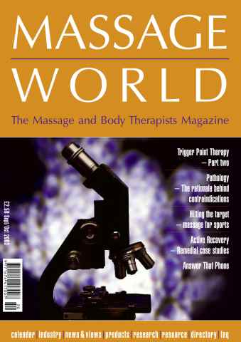 Massage World issue Massage World Sept 2003