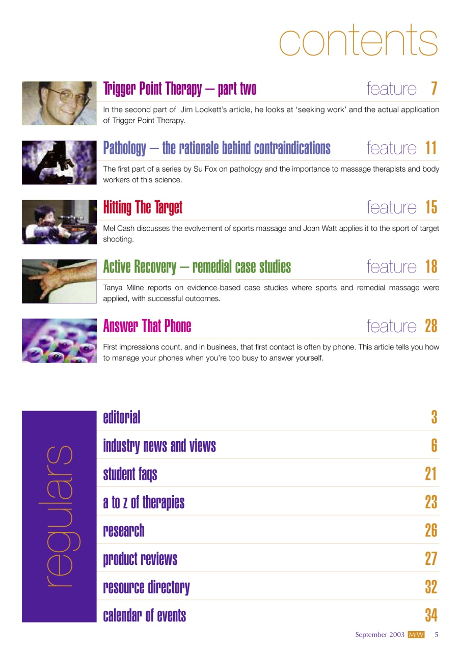 Massage World Preview Pages