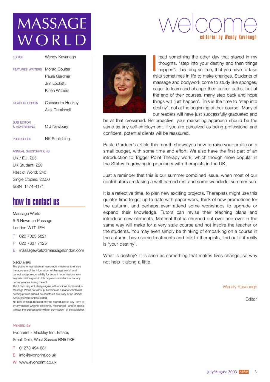 Massage World Preview Pages