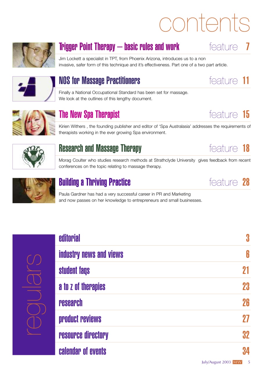 Massage World Preview Pages