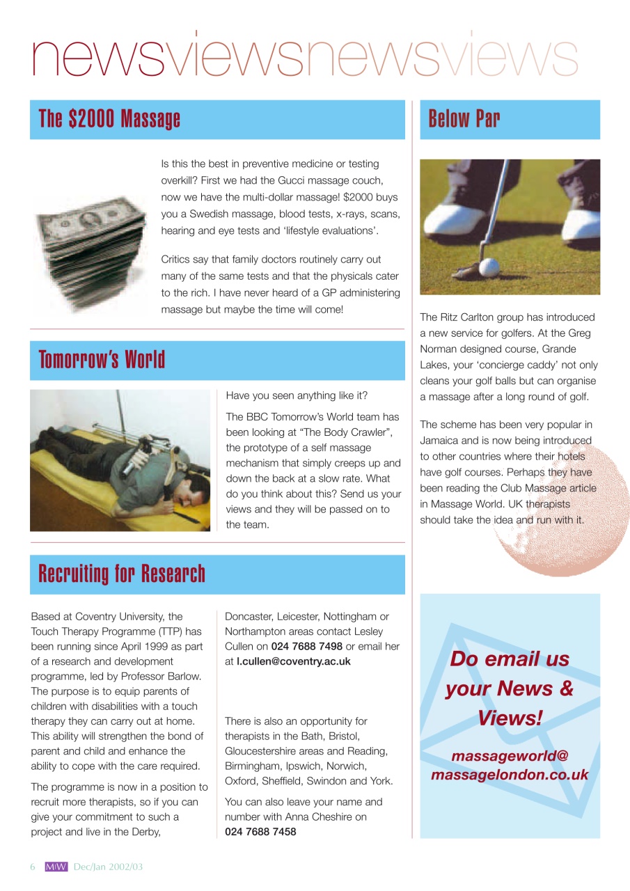 Massage World Preview Pages
