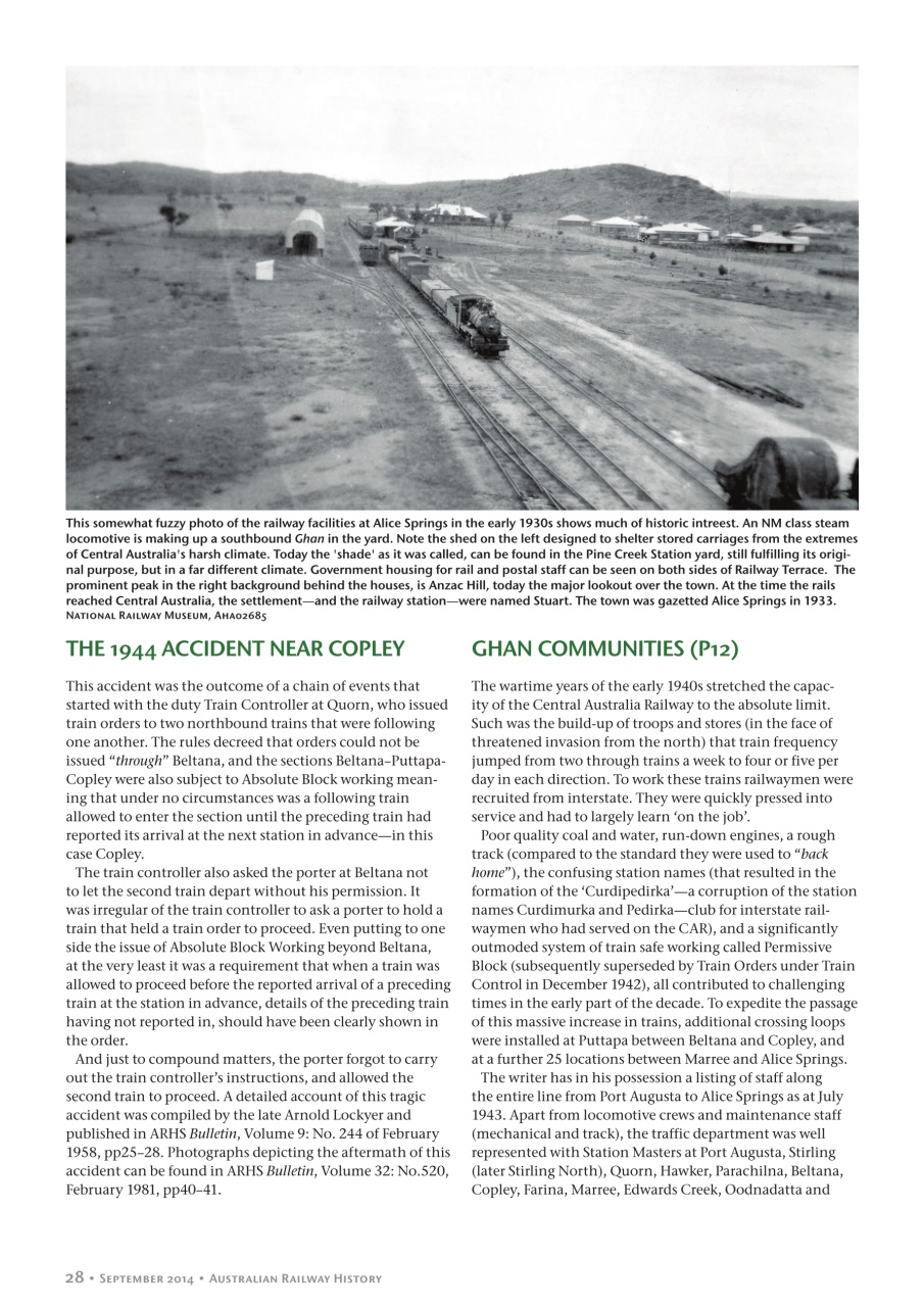 Australian Railway History Preview Pages