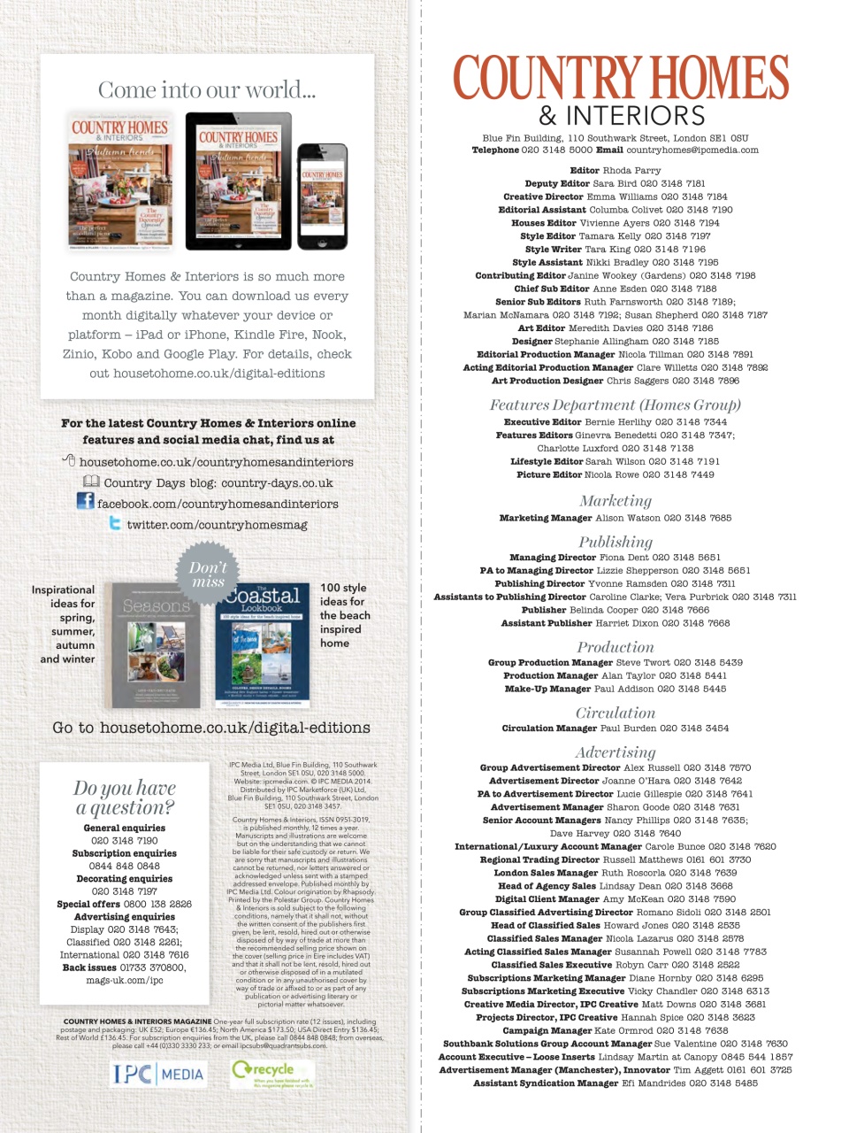 Country Homes & Interiors Preview Pages