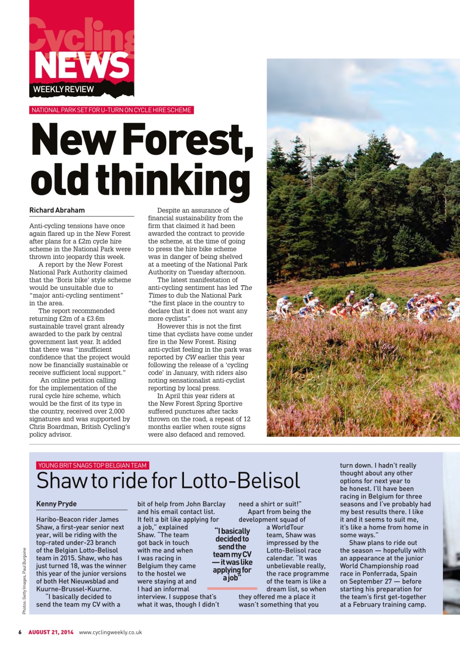 Cycling Weekly Preview Pages