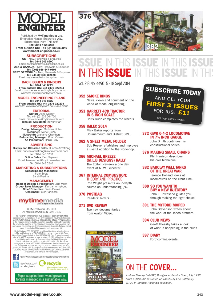 Model Engineer Preview Pages