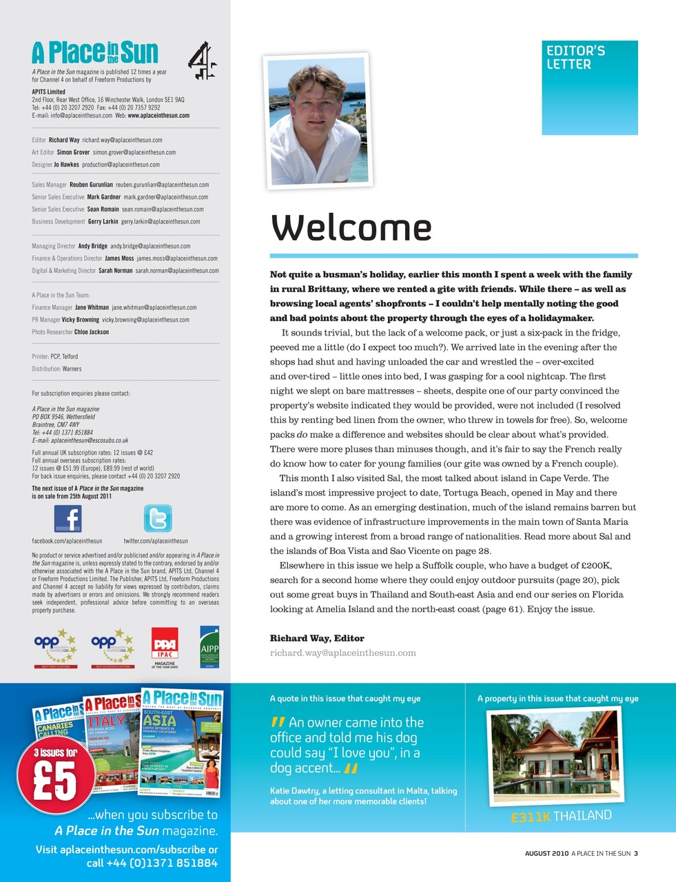 A Place in the Sun Magazine Preview Pages