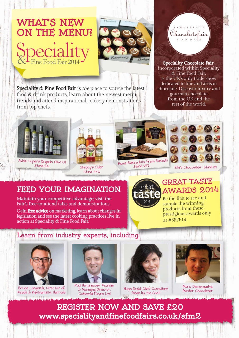 Speciality Food Preview Pages