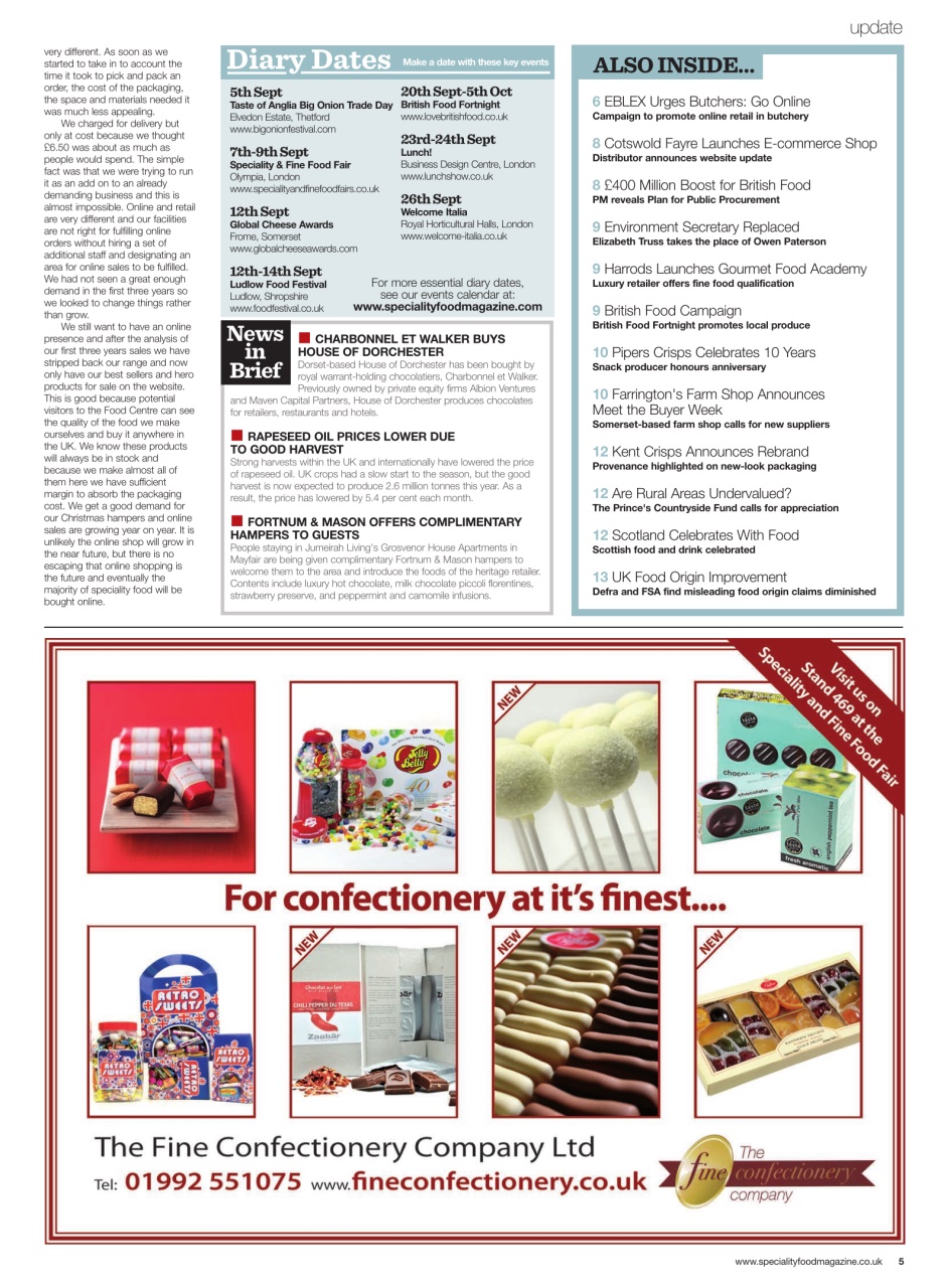 Speciality Food Preview Pages