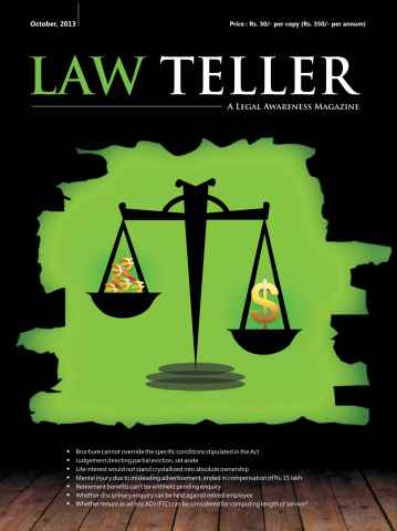 Lawteller – A Legal Awareness Magazine issue October 2013
