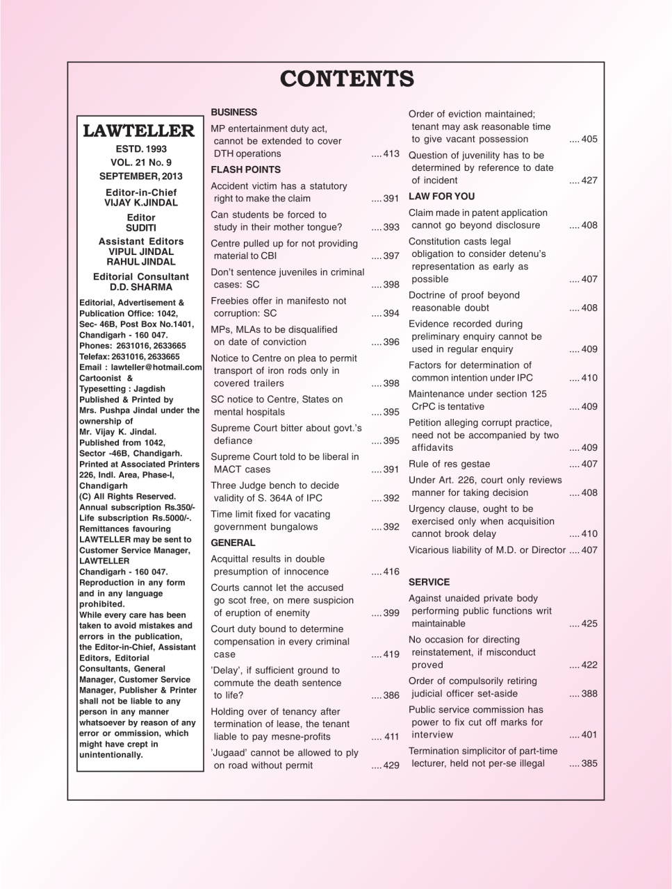 Lawteller – A Legal Awareness Magazine Preview Pages