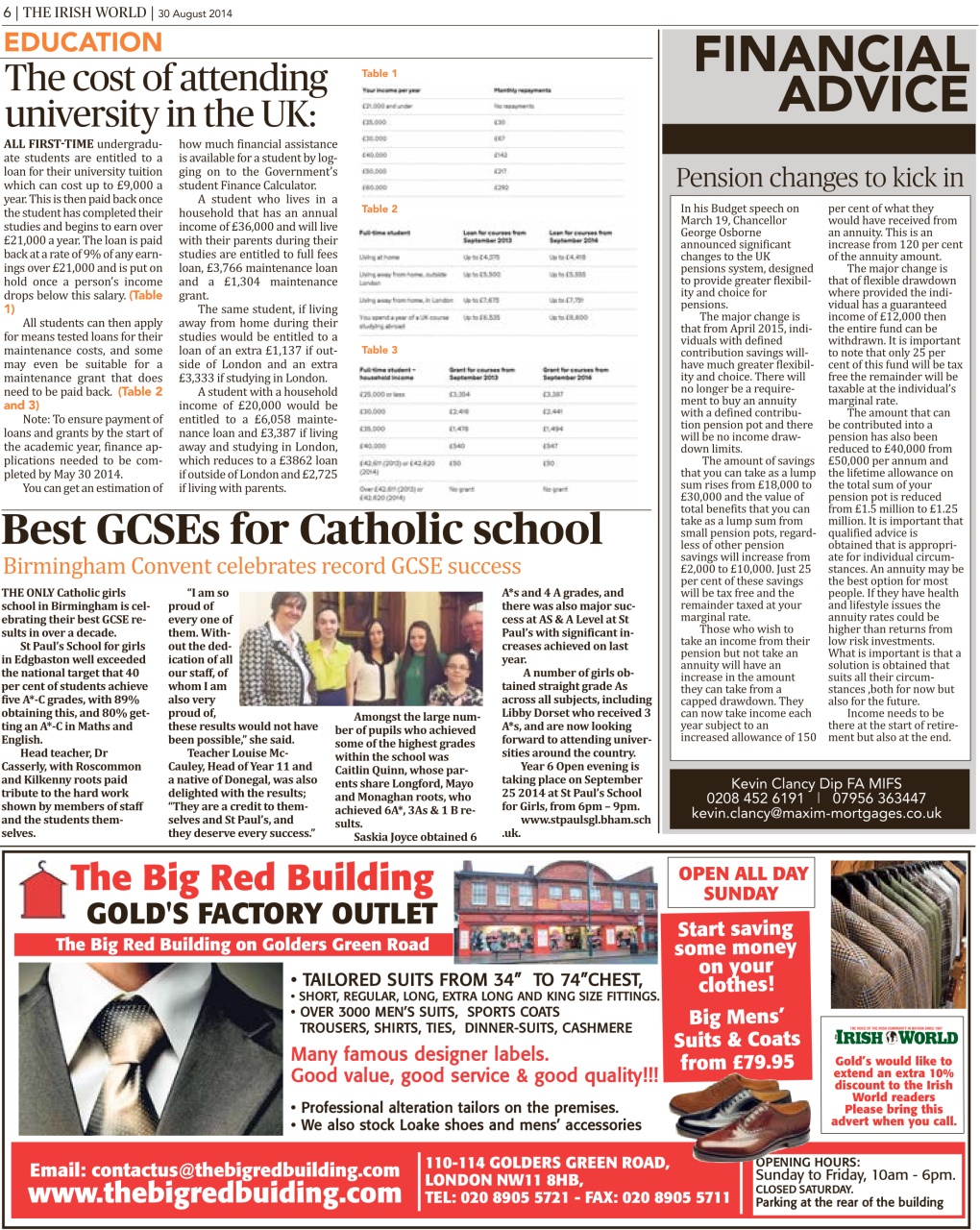 Irish World Preview Pages