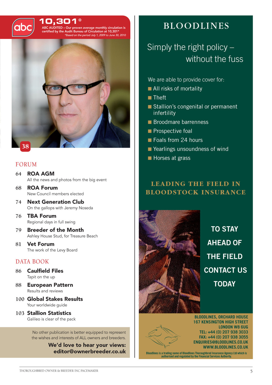 The Owner Breeder Preview Pages