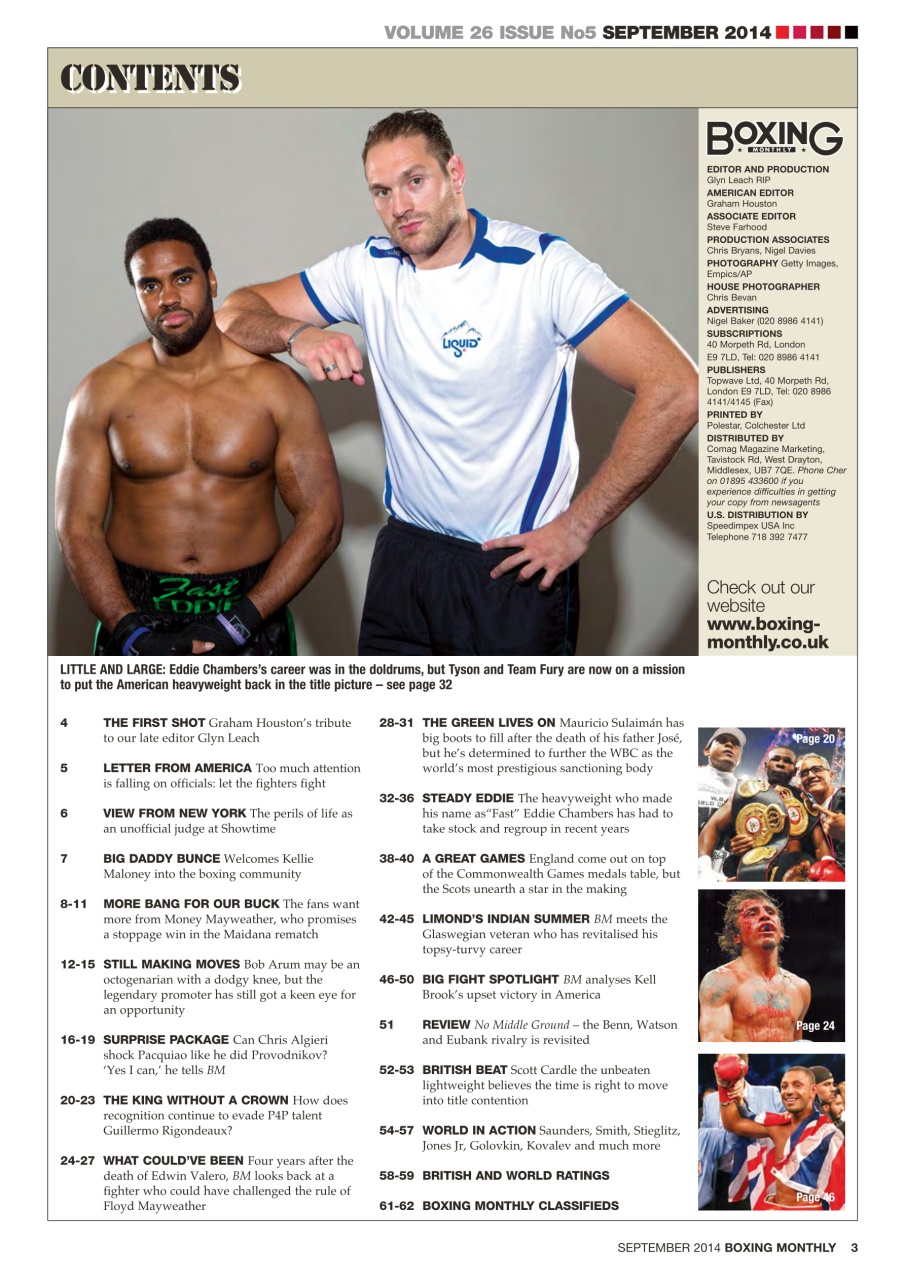 Boxing Monthly Preview Pages