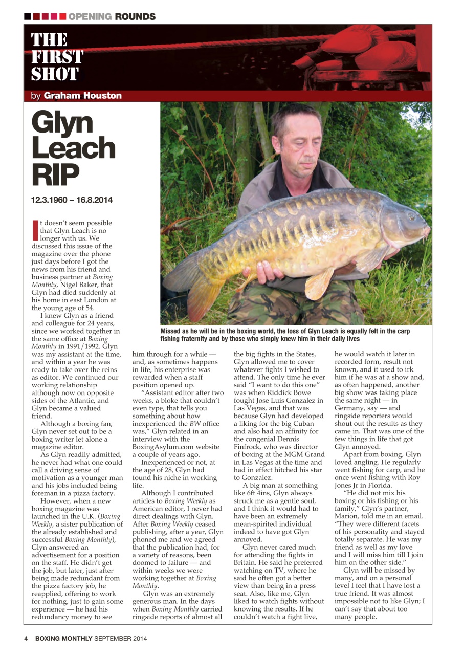 Boxing Monthly Preview Pages