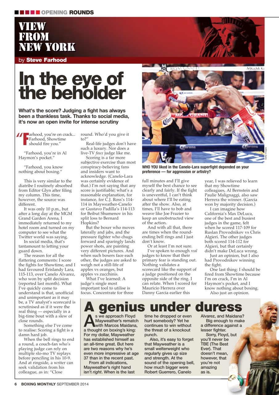 Boxing Monthly Preview Pages