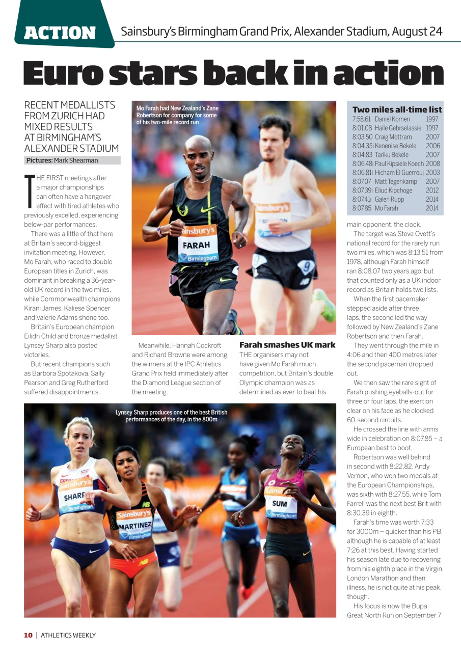 AW – Athletics Weekly Magazine Preview Pages