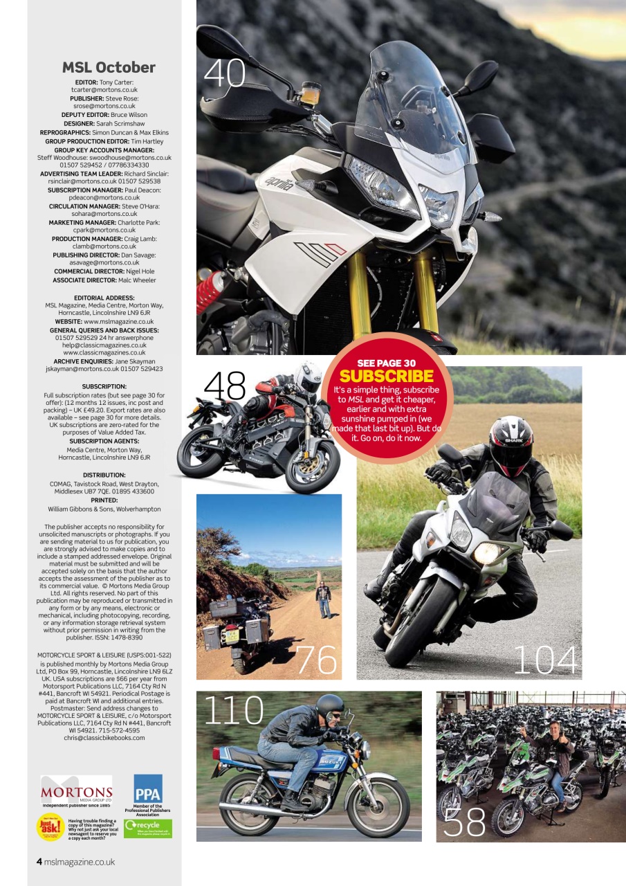 Motorcycle Sport & Leisure Preview Pages