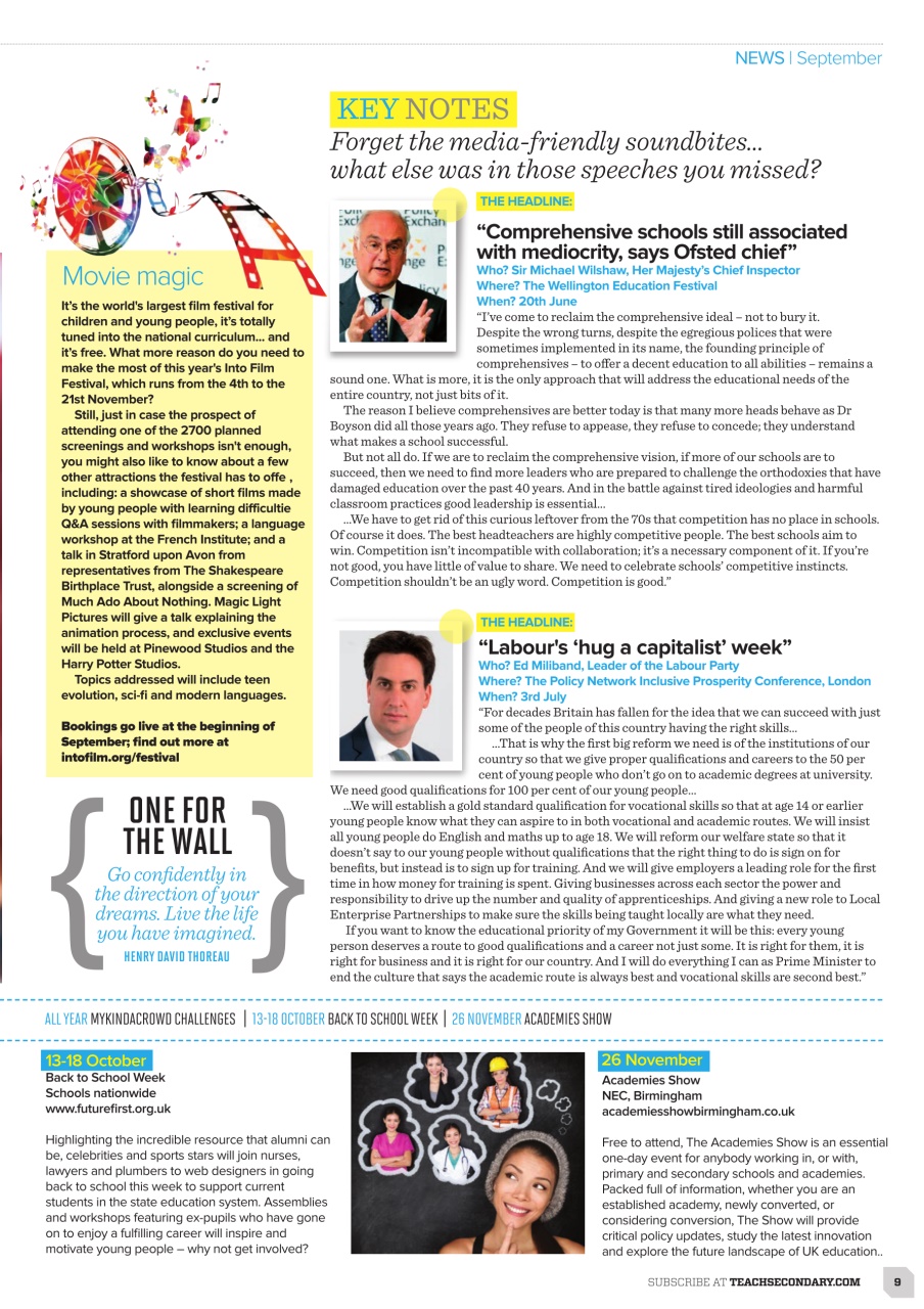 Teach Secondary Preview Pages