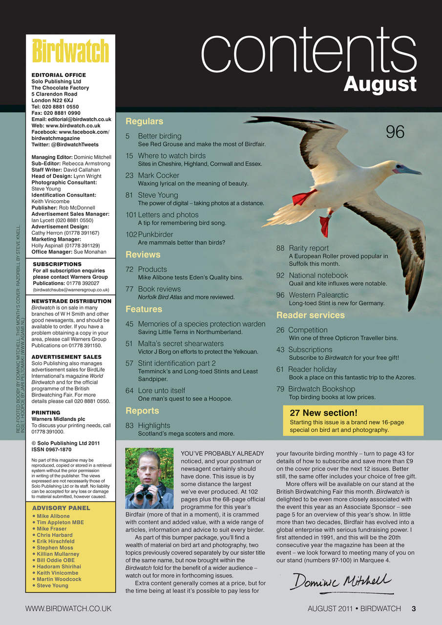 Birdwatch Magazine Preview Pages