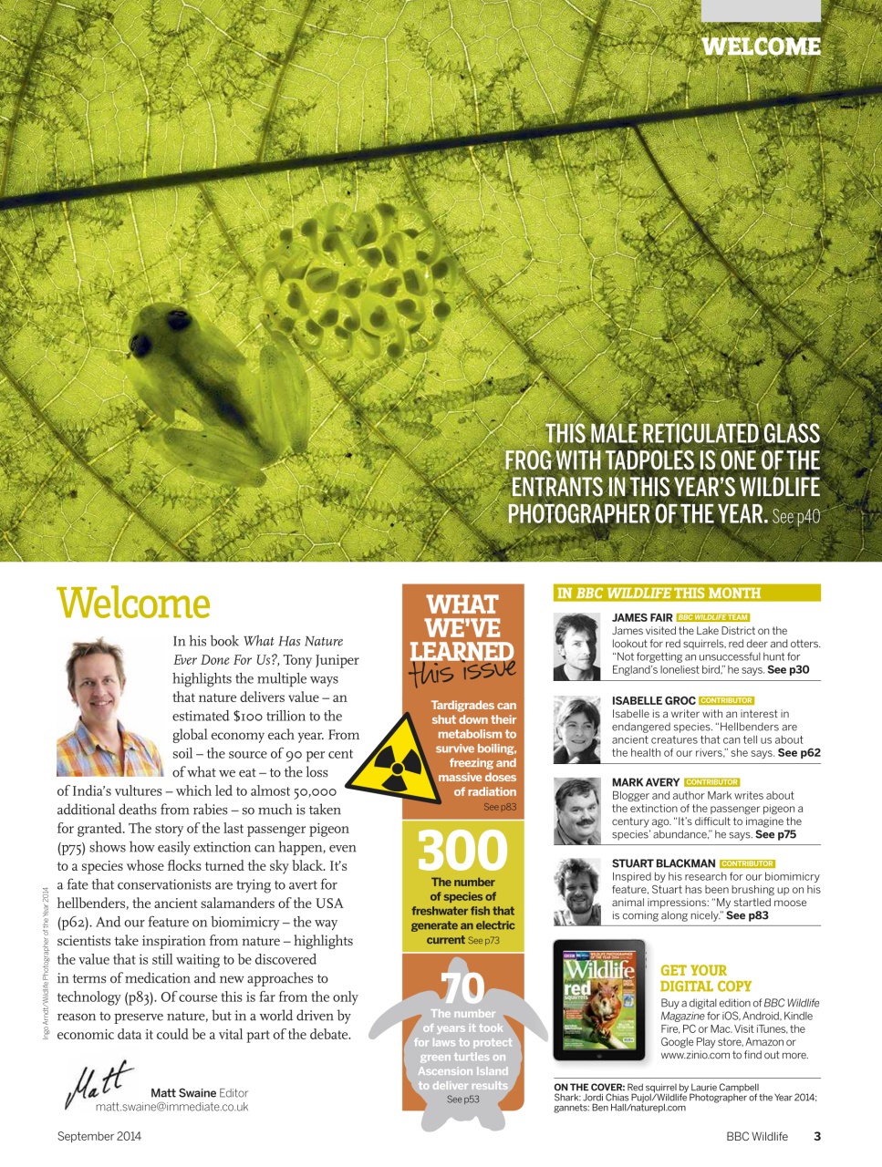 BBC Wildlife Magazine Preview Pages