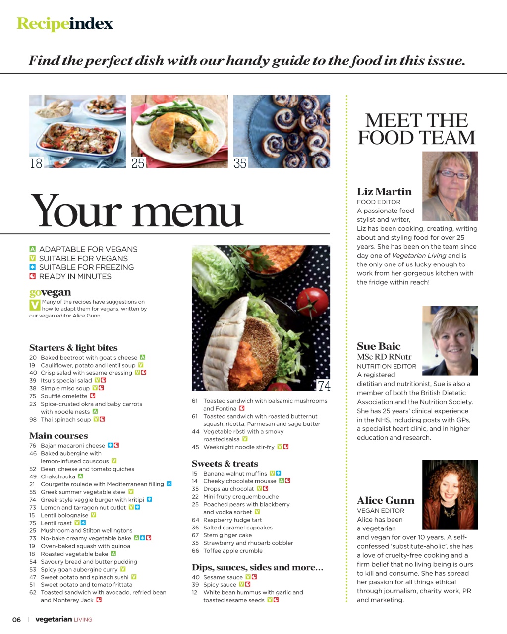 Vegetarian Living Preview Pages