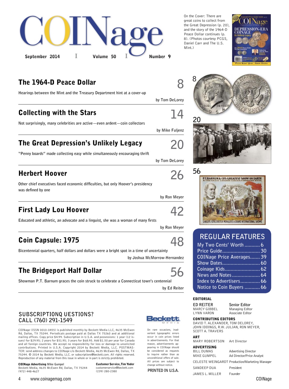 COINage Magazine Preview Pages