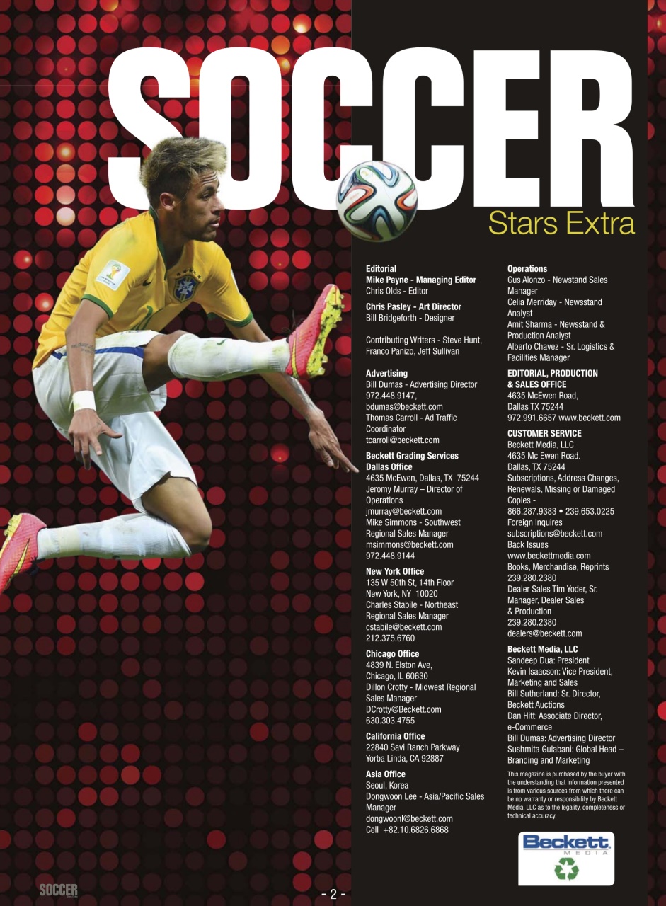 Beckett Football Magazine Preview Pages