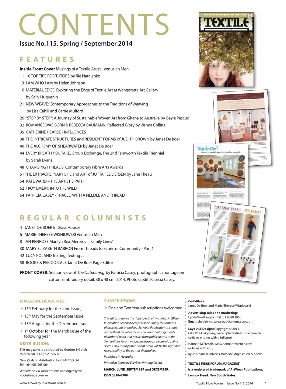 Textile Fibre Forum Preview Pages