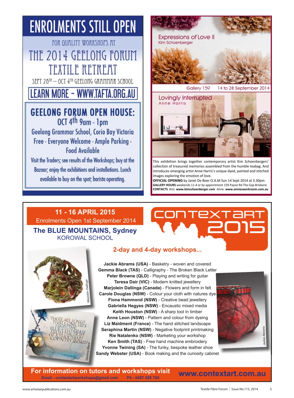 Textile Fibre Forum Preview Pages