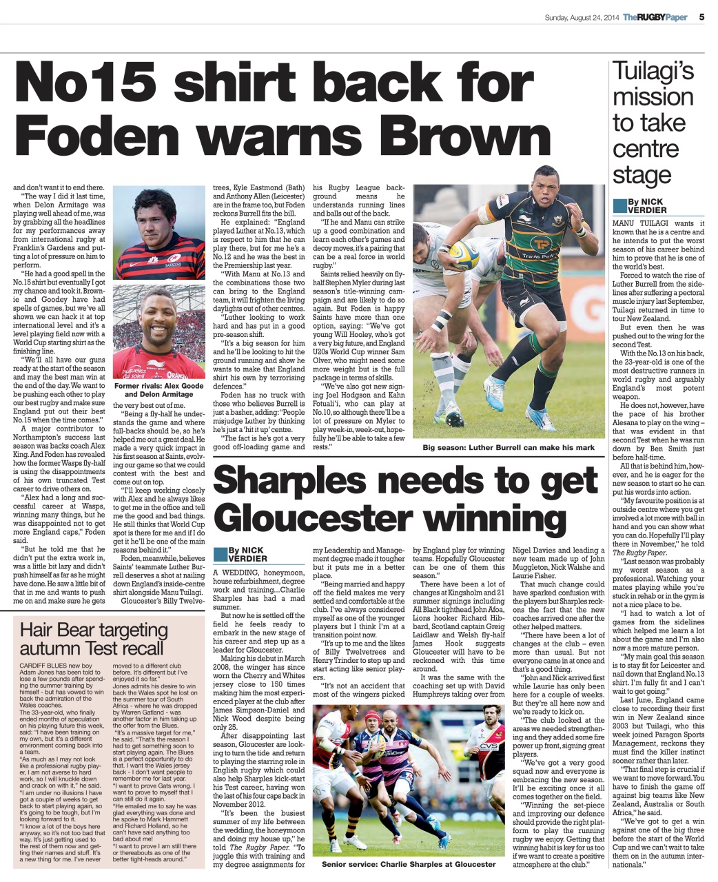 The Rugby Paper Preview Pages