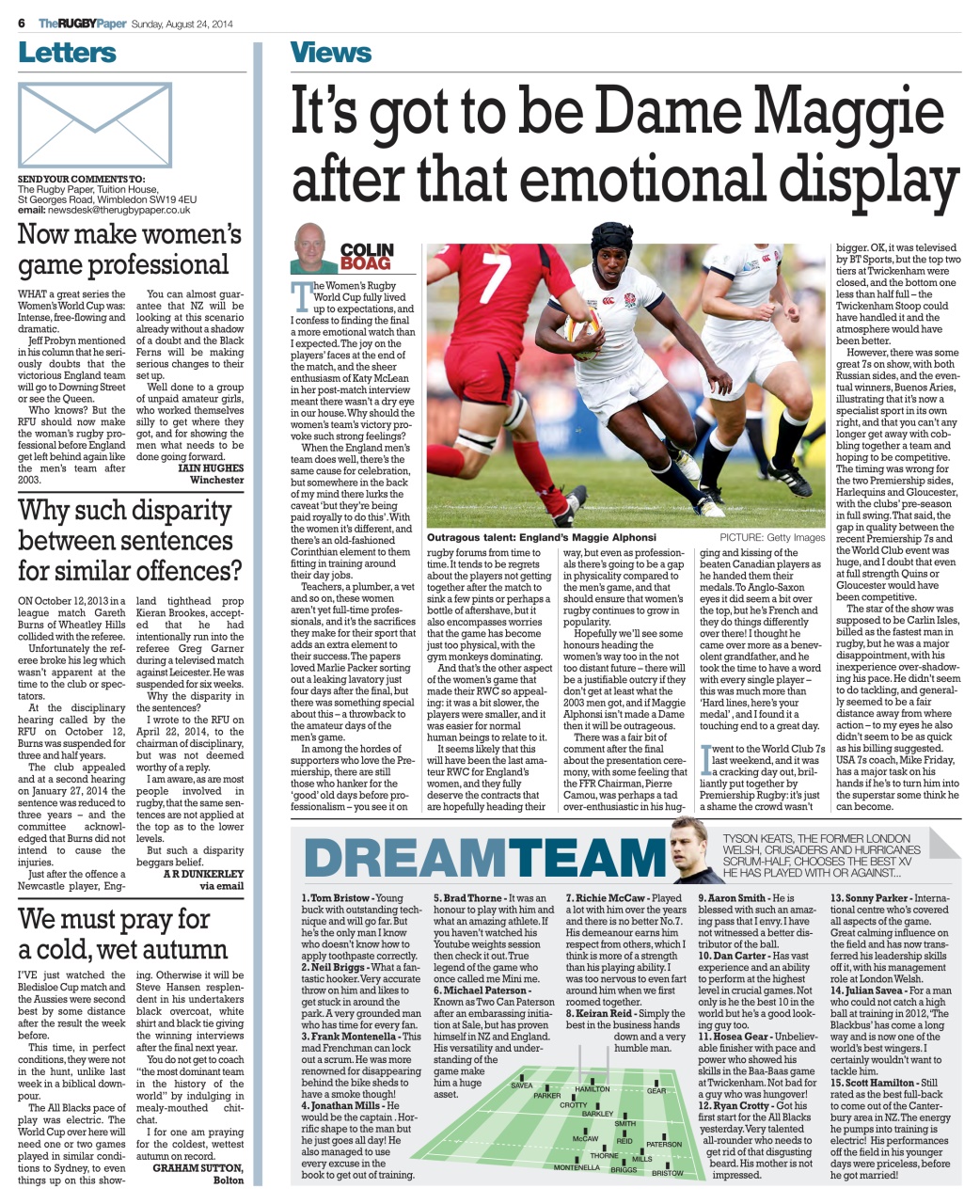 The Rugby Paper Preview Pages