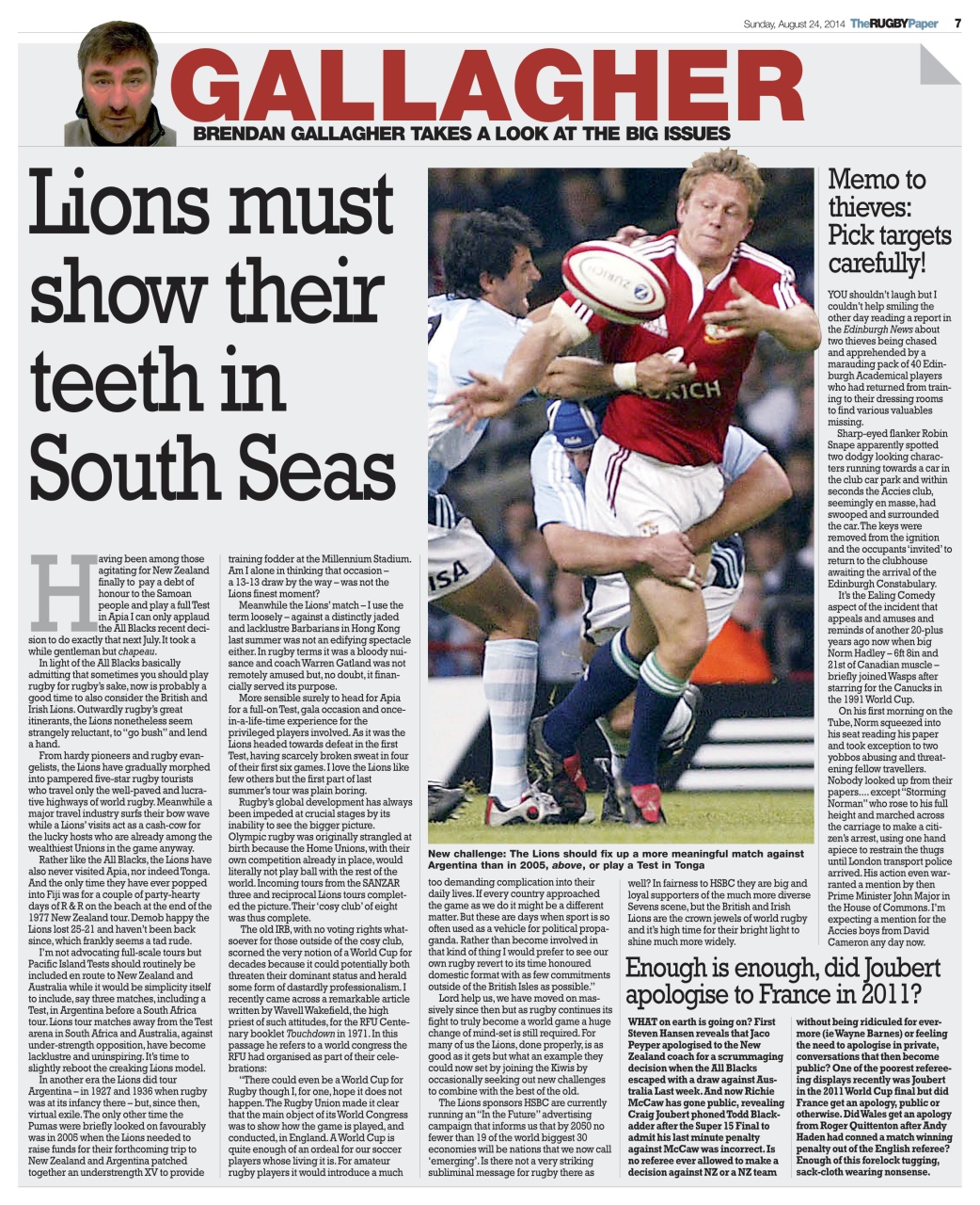 The Rugby Paper Preview Pages