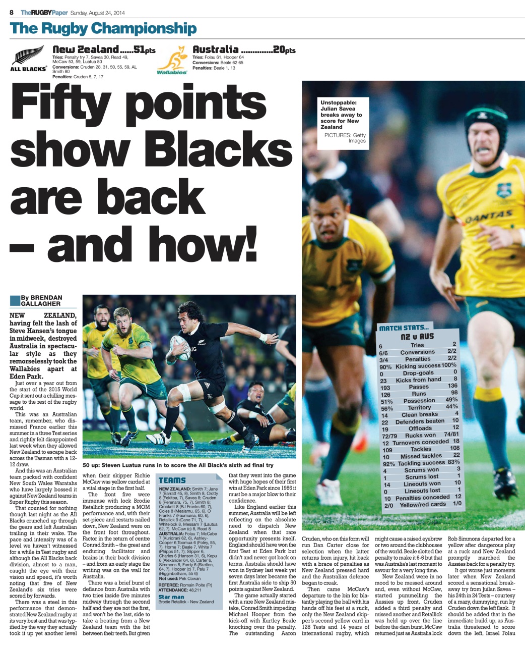 The Rugby Paper Preview Pages