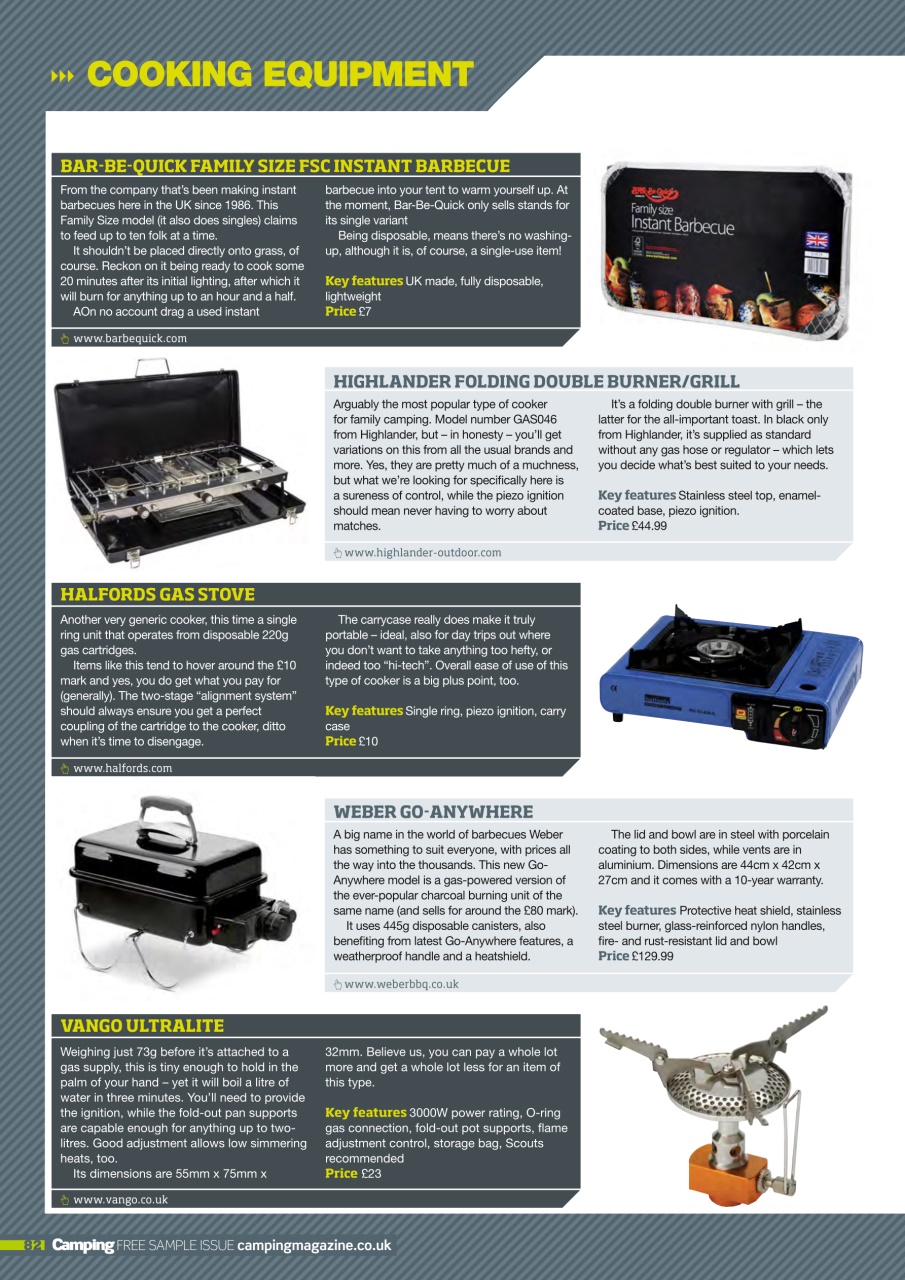 Camping Preview Pages