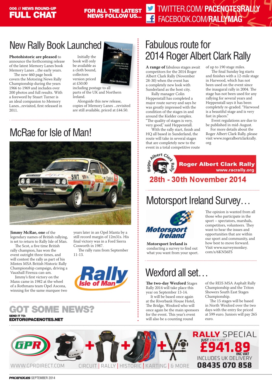 Pacenotes Rally magazine Preview Pages