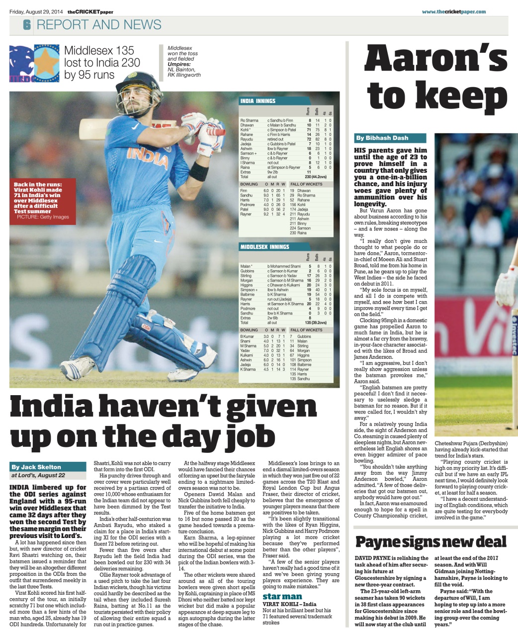 The Cricket Paper Preview Pages